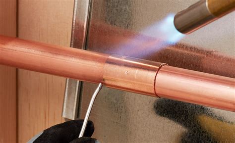 welding copper pipe plumbing